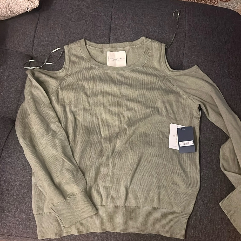 Lucky Brand Cold Shoulder sweater — size M